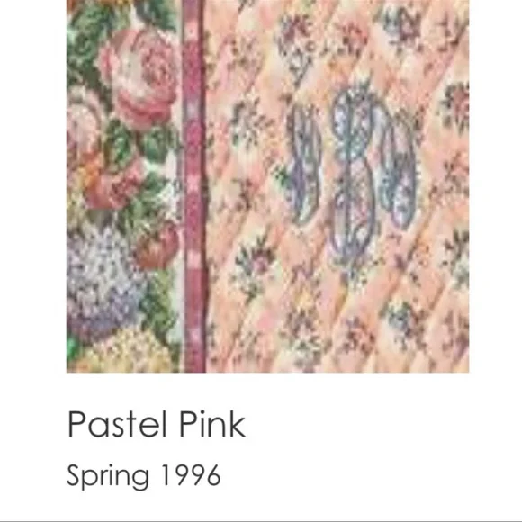 Vintage VERA BRADLEY 1996 Pastel Pink Cosmetic Case Travel - Picture 9 of 11